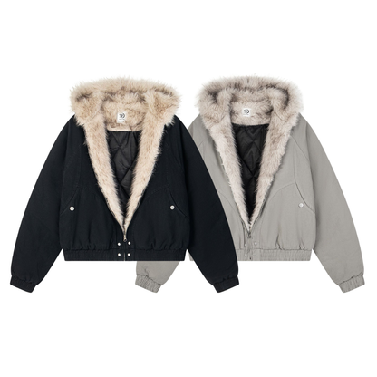 Fur Collar Hooded Jacket WN11218