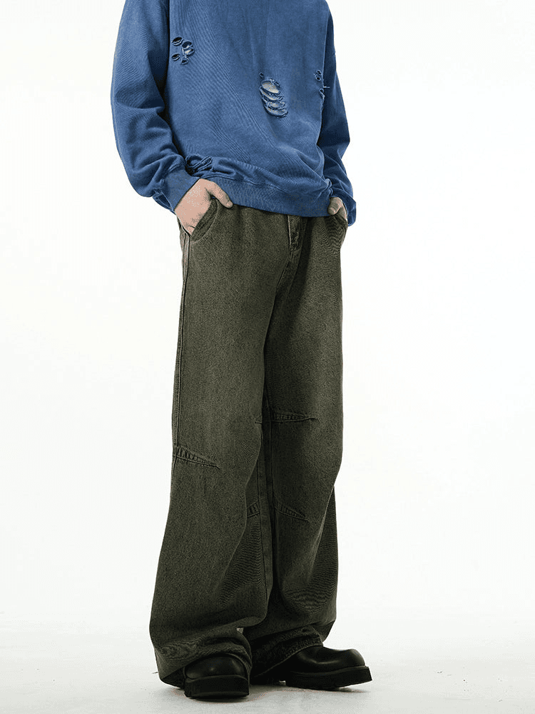 Wide-leg Straight Denim Jeans WN3935