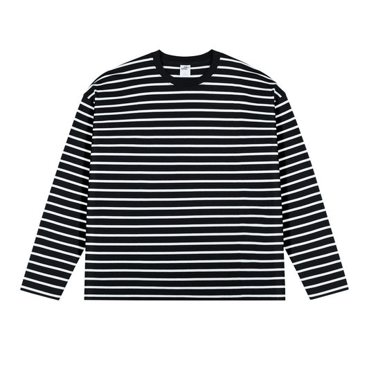 Drop Shoulder Stripe Long Sleeve T-Shirt WN4362