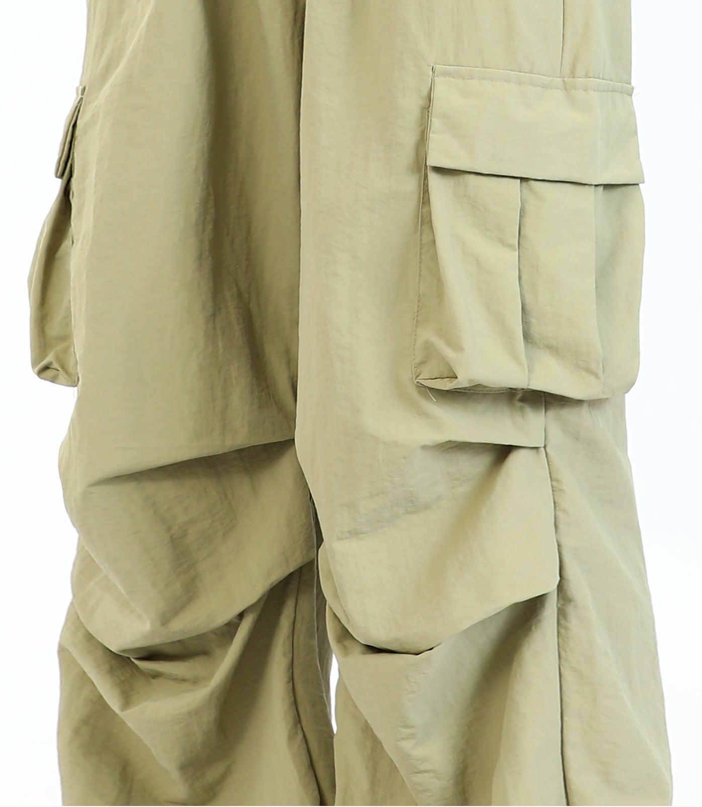 Embroidery Crinkle Fold Elastic-waist Trousers WN1576