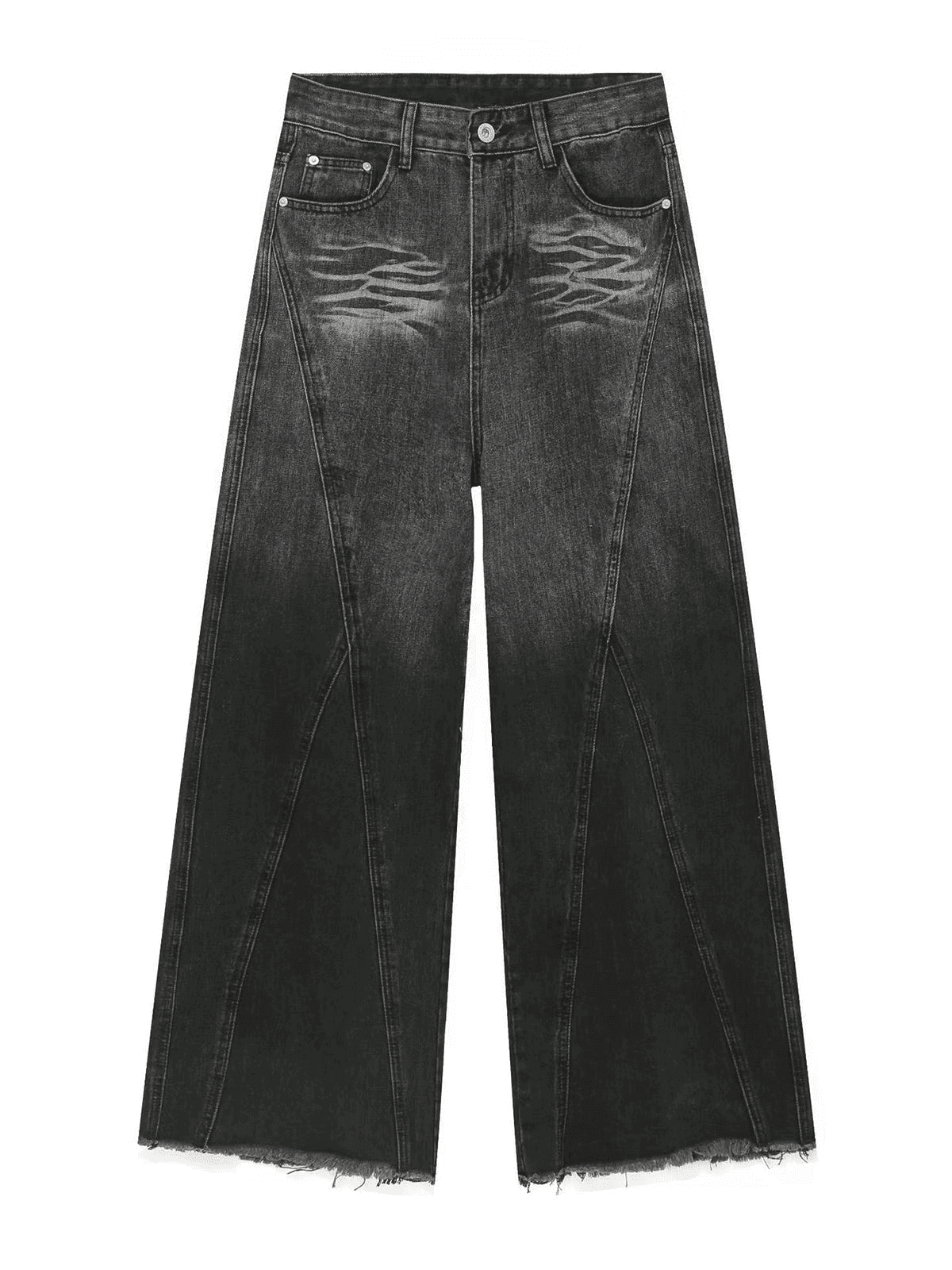 Gradient Black Denim Jeans WN3855