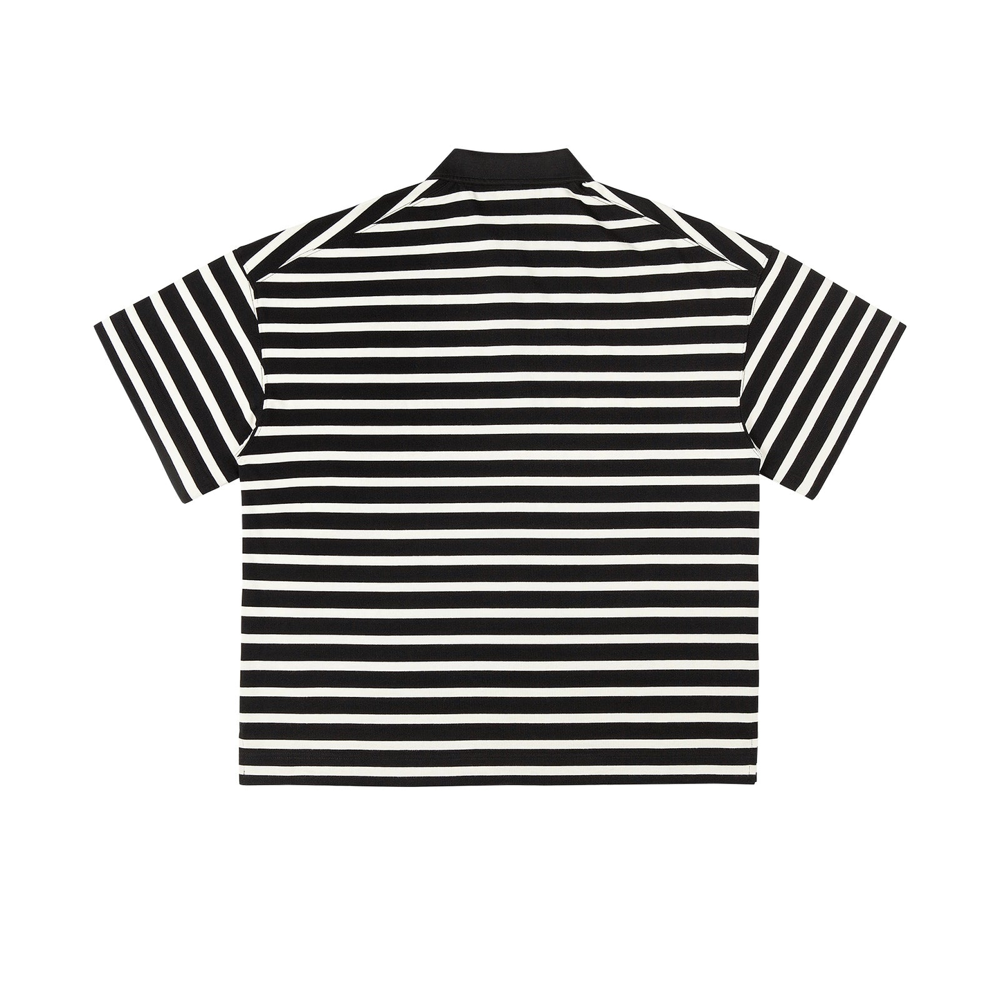 Heavy Weight Stripe Drop Shoulder Short Sleeve Polo Shirt WN4288