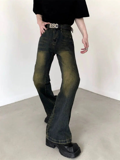 High-waist Flared Denim Jeans WN2712