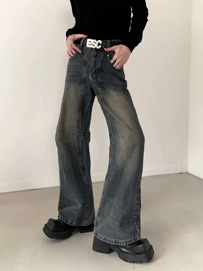 High-waist Flared Denim Jeans WN2716
