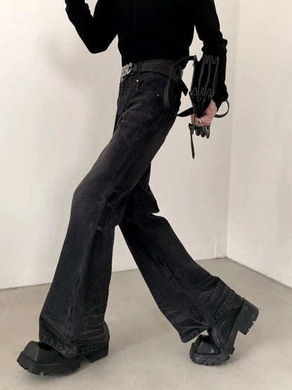 High-waist Flared Denim Jeans WN2719
