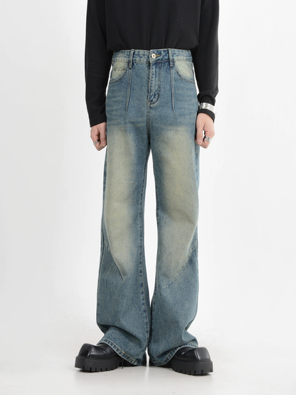 High-waist Straight Denim Jeans WN4443
