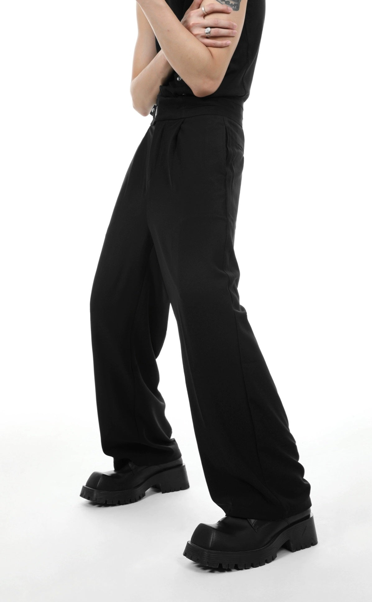 High-waist Straight Trousers WN3712