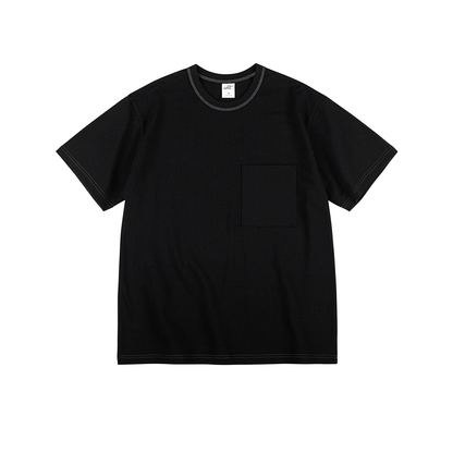 Loose Contrast Line Short Sleeve T-Shirt WN4304