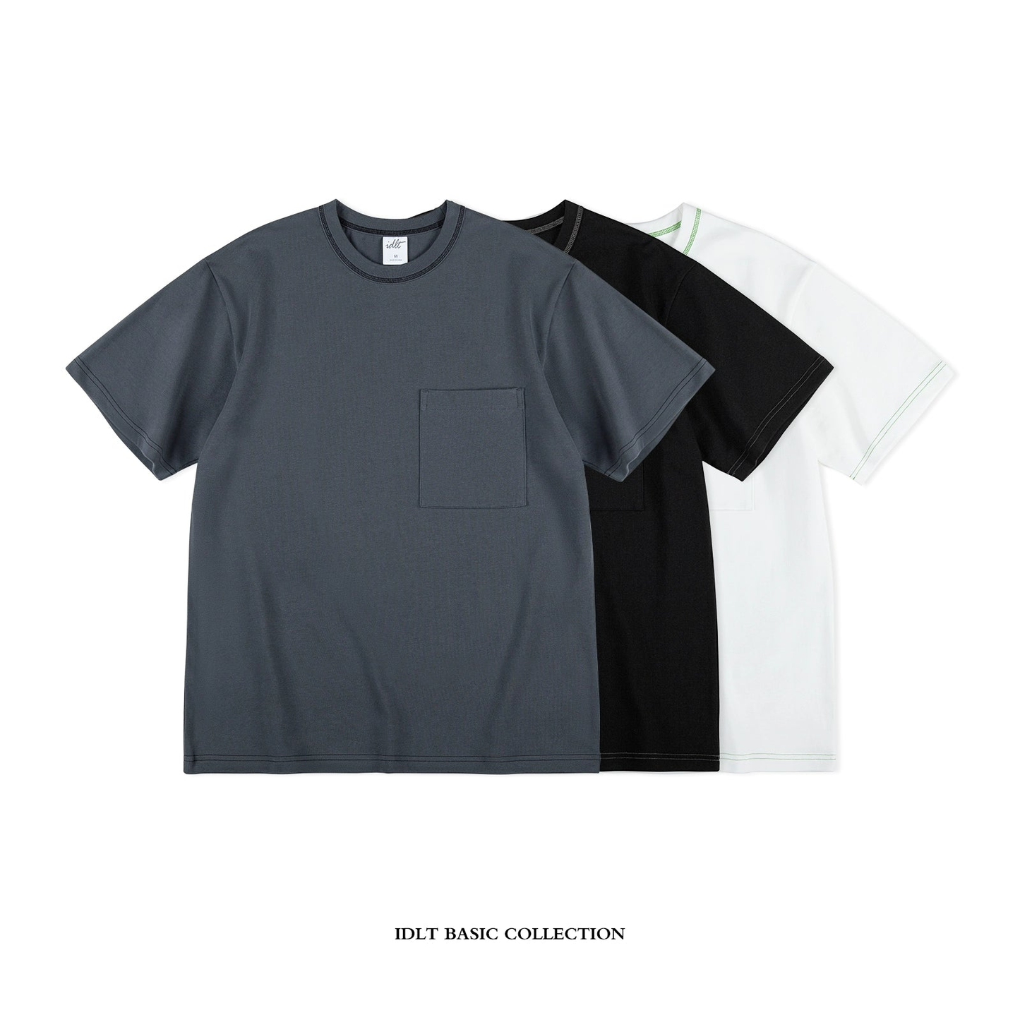 Loose Contrast Line Short Sleeve T-Shirt WN4304