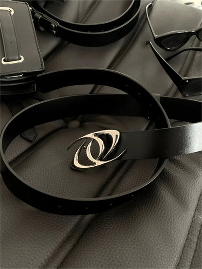 Metal Buckle Leather Belt WN2661