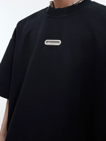 Metal Design Oversize Short Sleeve T-Shirt WN4054