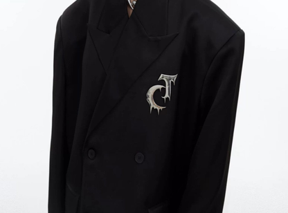 Metal Logo Oversize Tailored Jacket WN3095