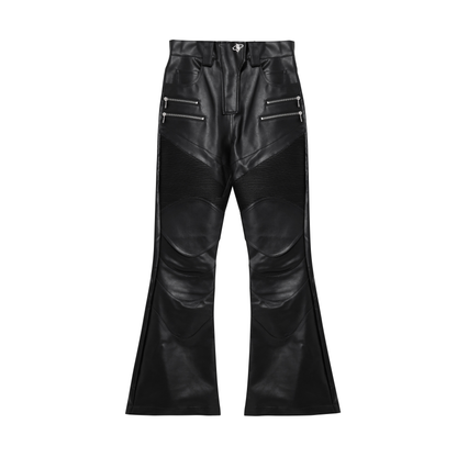 Metal Zipper PU Leather Pants WN4047