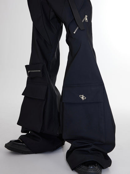 Metallic Design Flare Trousers WN2036