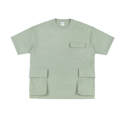 Multi Pocket Loose Short Sleeve T-Shirt WN4268
