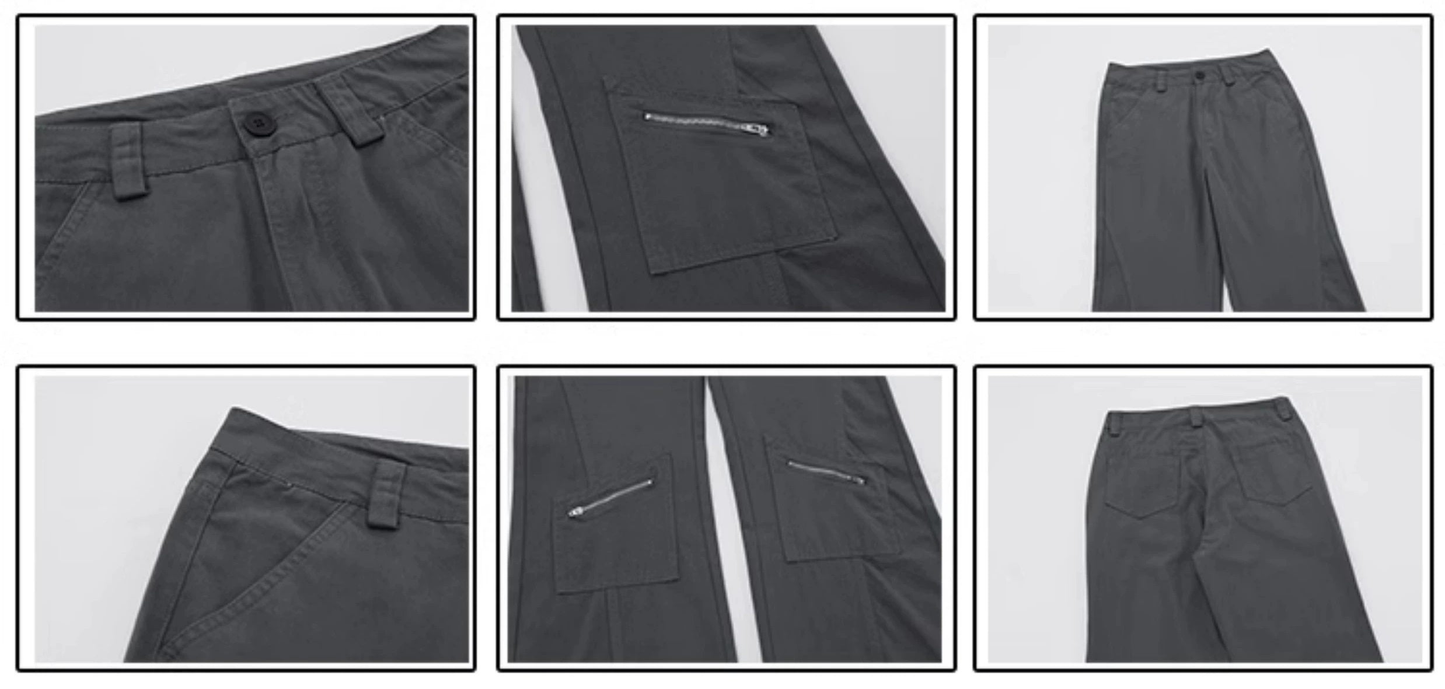 Multi-pocket Flared Pants WN3194