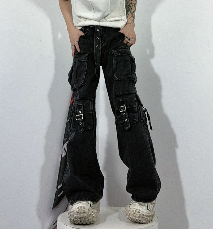 Multi-pocket Workwear Denim Jeans WN3231