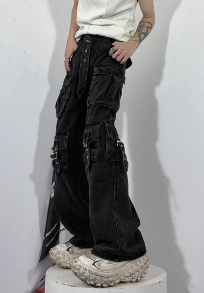 Multi-pocket Workwear Denim Jeans WN3231