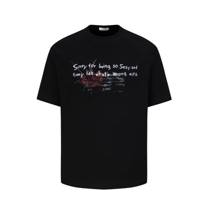 Letter Graphic Short Sleeve T-Shirt WN25842