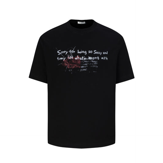 Letter Graphic Short Sleeve T-Shirt WN25842