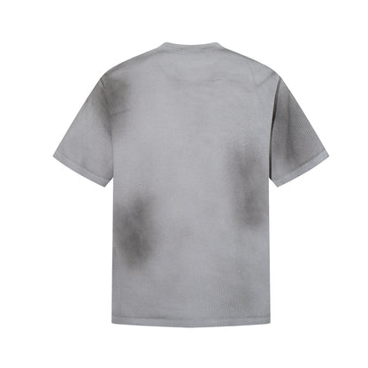 Waffle Figure Graphic Letter Print Short Sleeve T-Shirt WN25484