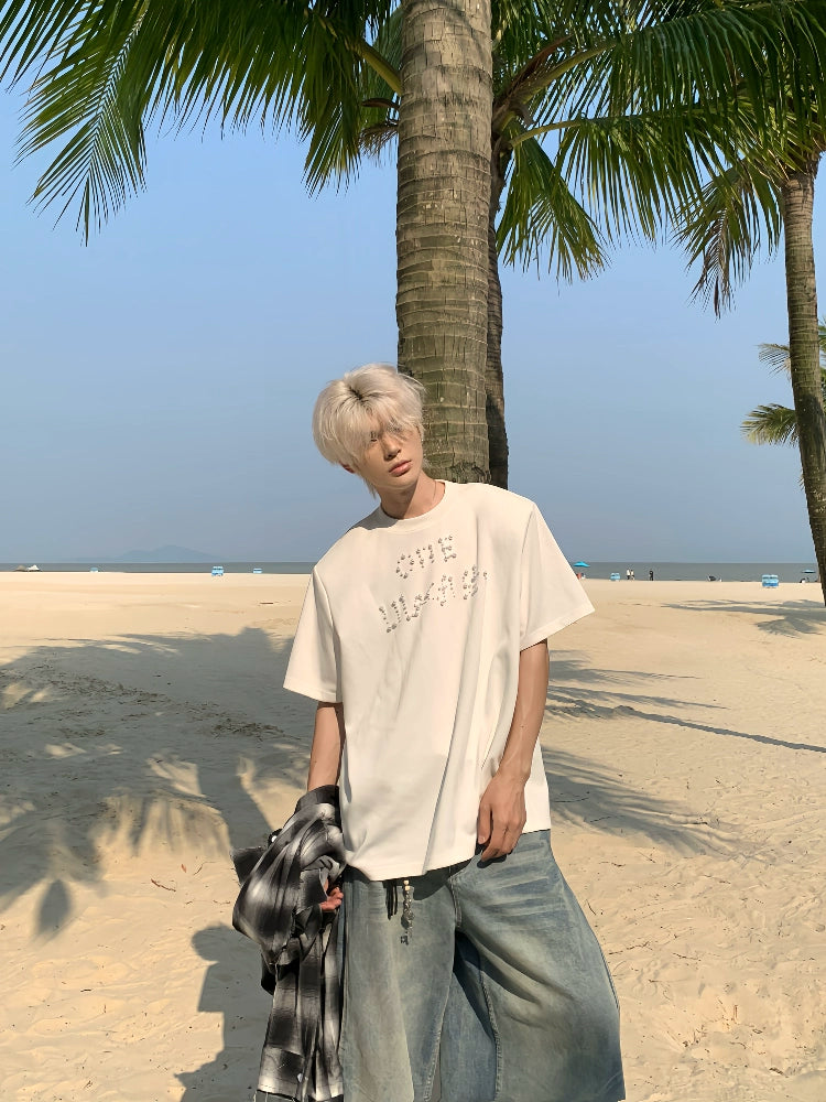 Pearl Design Oversize Short Sleeve T-Shirt WN19909