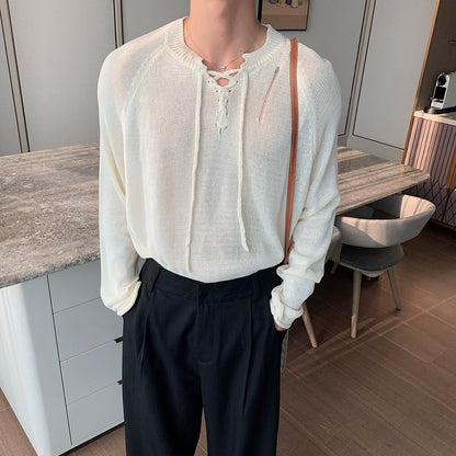 Lightweight Breathable Knit Sweater WN20471