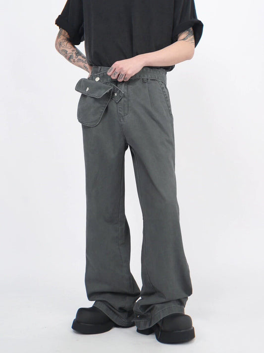 Waist Bag Micro Flare Workwear Pants WN5243