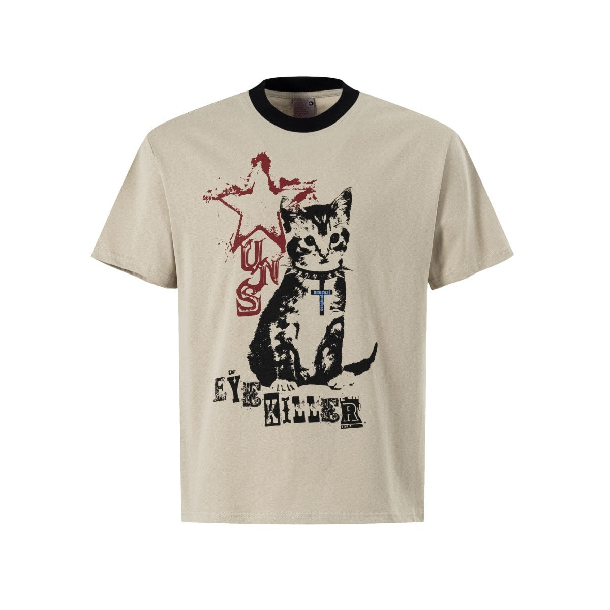 Painting Cat Graphic Short Sleeve T-Shirt WN26051