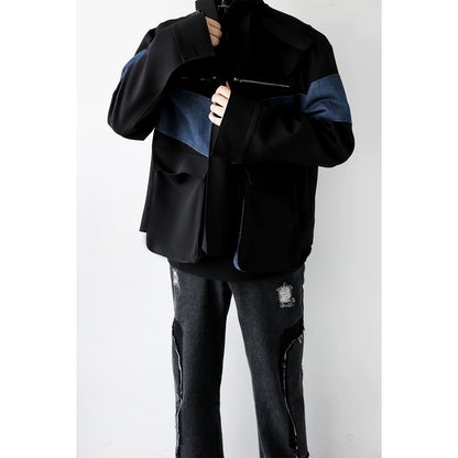 Contrast Stitching Utility Jacket WN11805