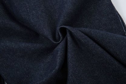 Washed Wide-Leg Tuck In Denim Jeans WN12732