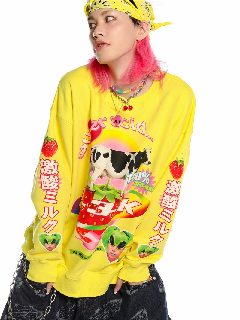 Sweet-Spicy Print Long Sleeve T-Shirt WN22243