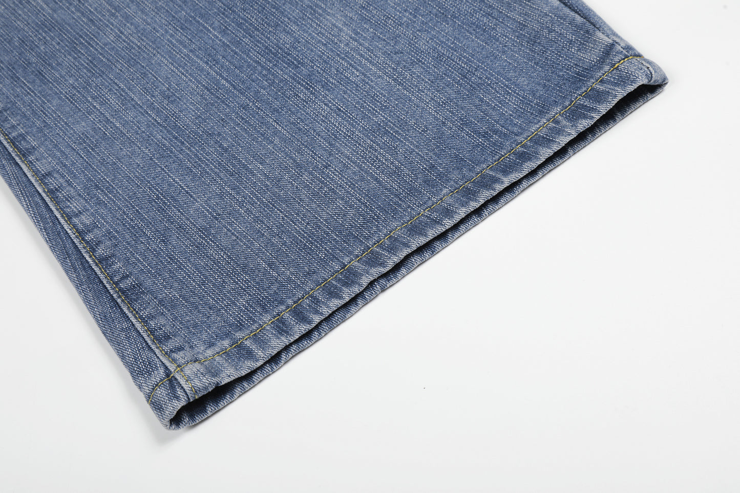 Washed Logo Embroidery Wide Leg Denim Jeans WN25548
