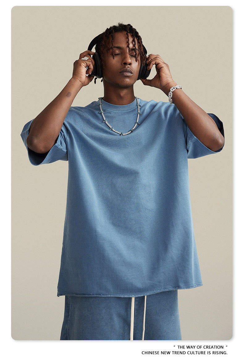 Water Washed Heavyweight Oversize Short Sleeve T-Shirt WN6077