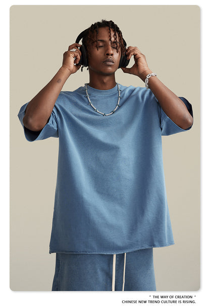 Water Washed Heavyweight Oversize Short Sleeve T-Shirt WN6077