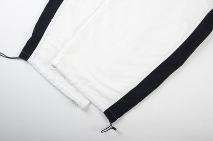 Double Waist Contrast Stripe Wide Leg Sweatpants WN28010