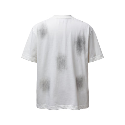 Dirty Dye Letter Print Short Sleeve T-Shirt WN25463