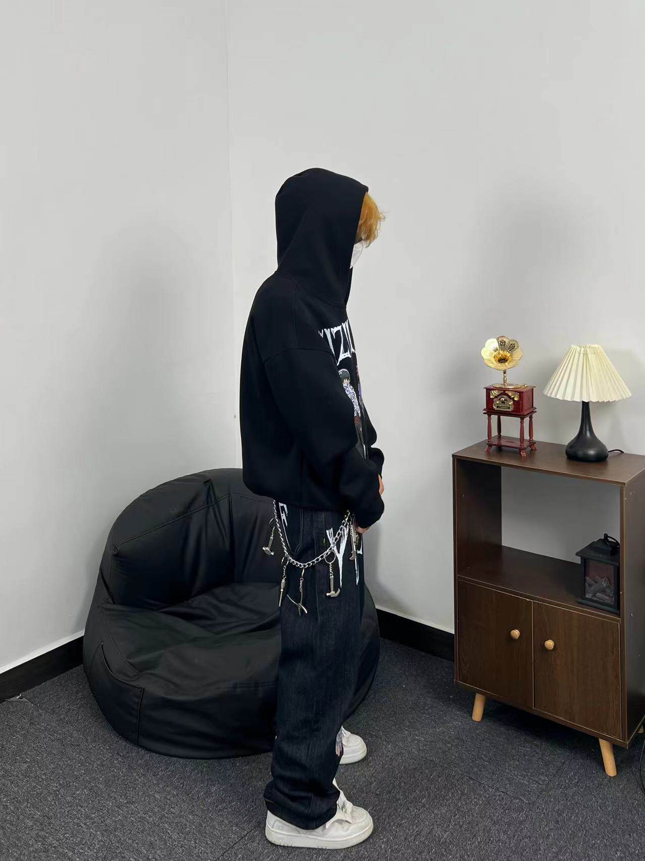 Illustration Print Oversize Hoodie WN24072