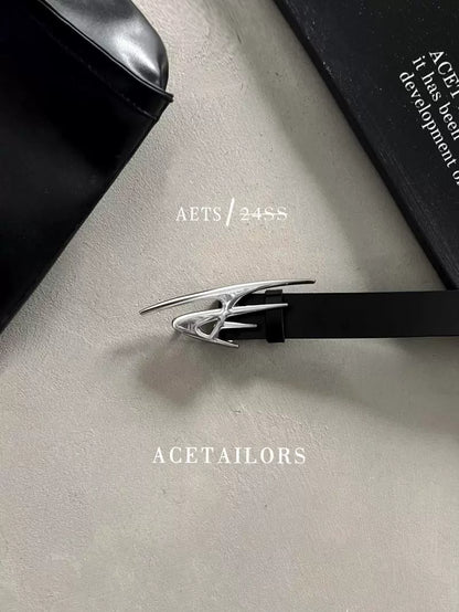 Metal Logo Abstract Design Belt WN21942