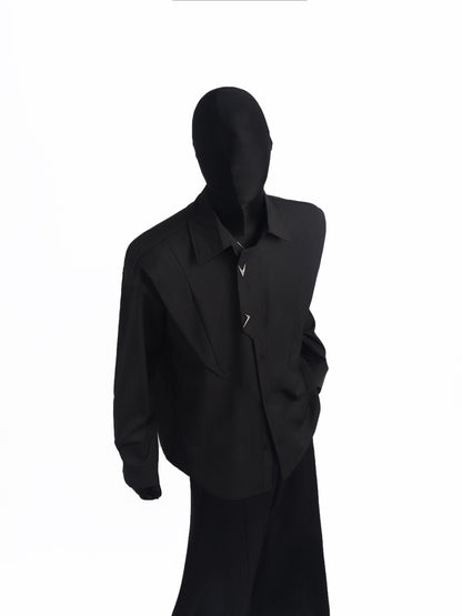 Deconstruction Panel Oversize Long Sleeve Shirt WN23775