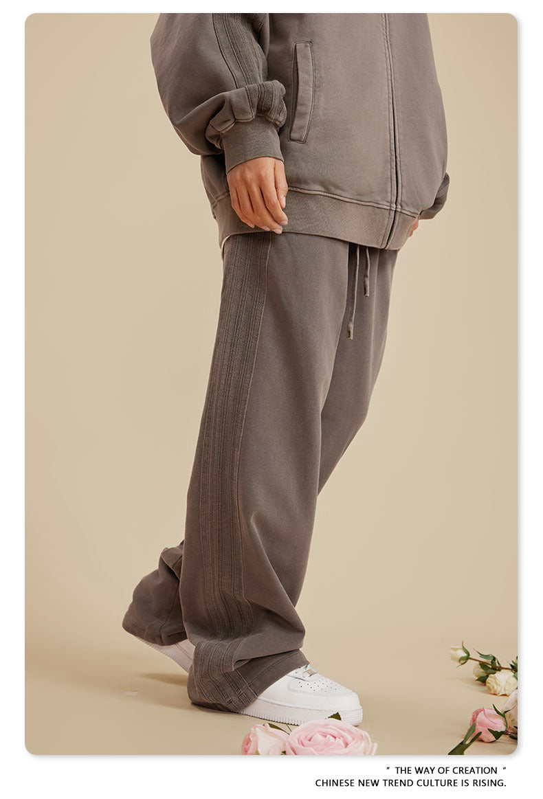 Washed Heavyweight Straight Leg Sweatpants WN6019