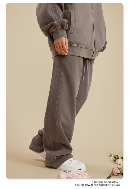 Washed Heavyweight Straight Leg Sweatpants WN6019