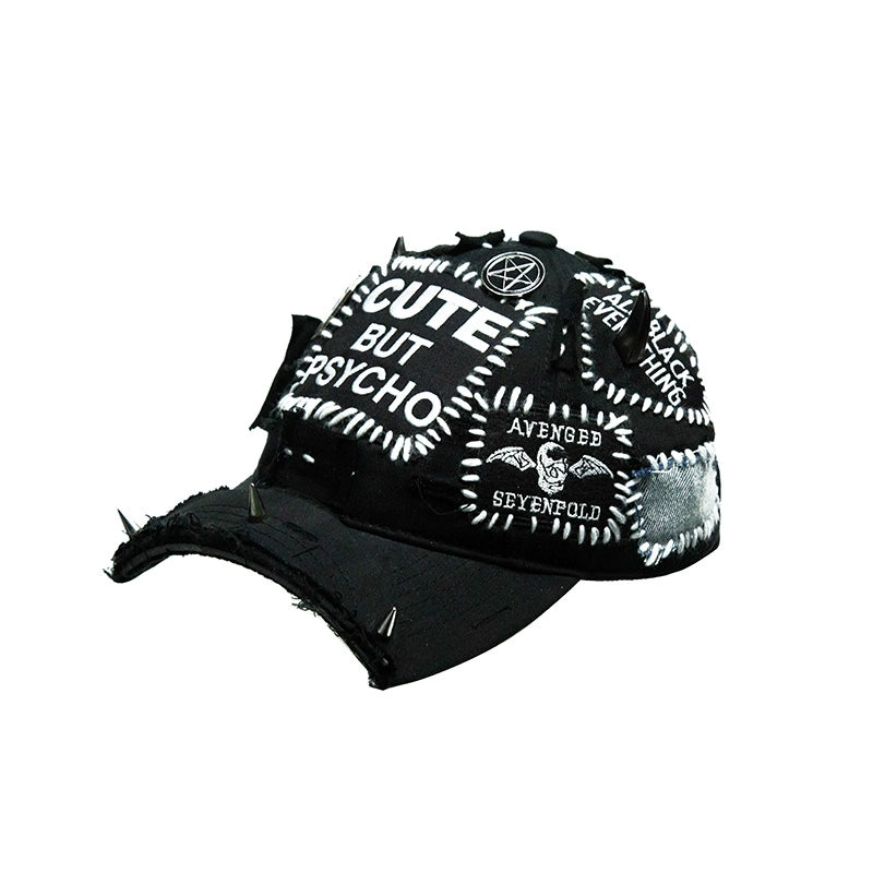 Patch Rivet Half-Brim Duckbill Hat WN21110