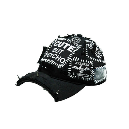 Patch Rivet Half-Brim Duckbill Hat WN21110