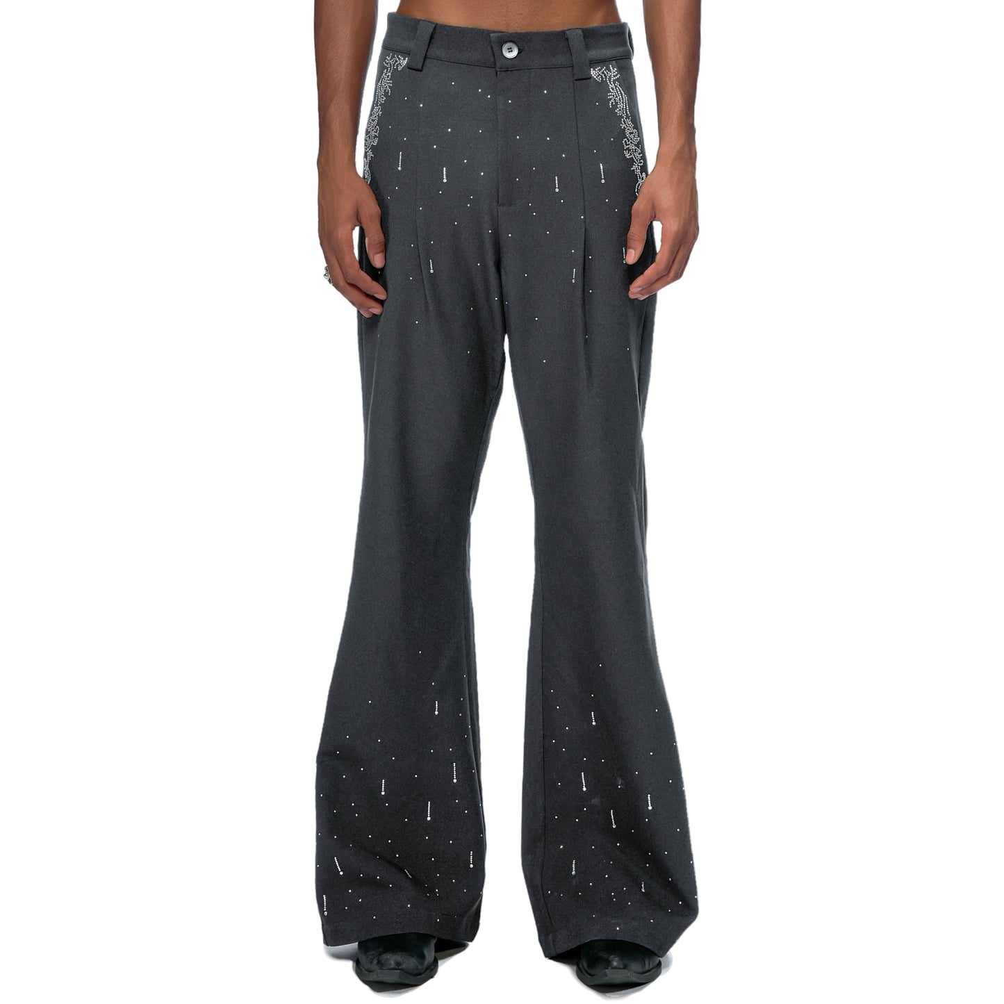 Rhinestone Flare Trousers WN20674