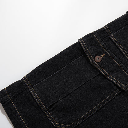 Wide Cargo Denim Half Jeans WN25807
