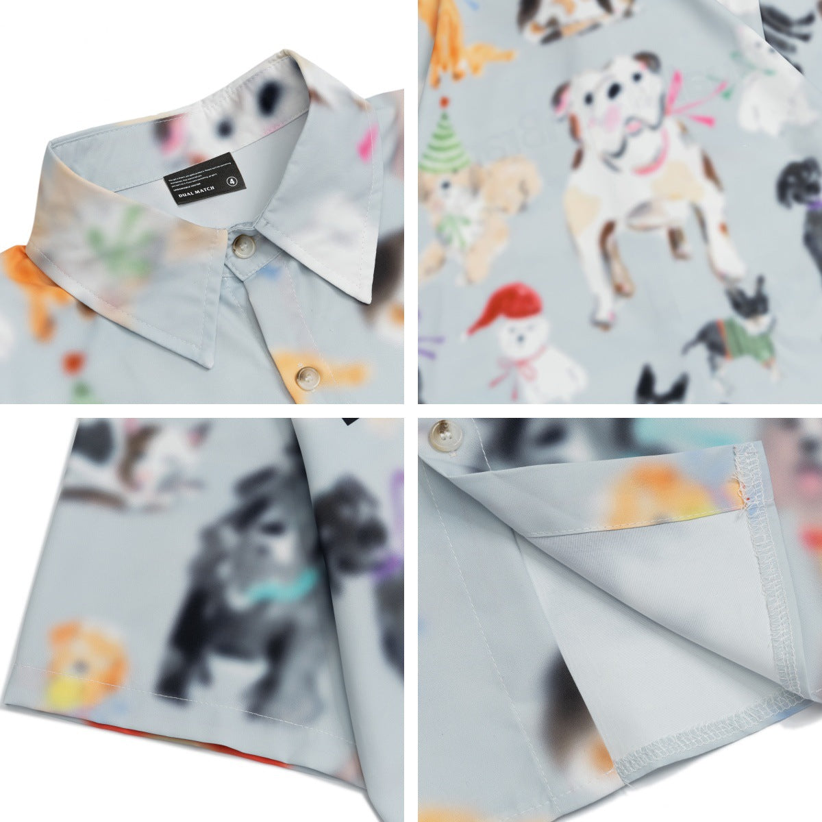 Dog All-Over Print Oversize Short Sleeve Shirt WN26858