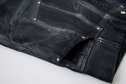 Damage Baggy Half Denim Jeans WN25584