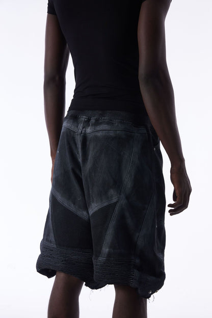 Damage Baggy Half Denim Jeans WN25584