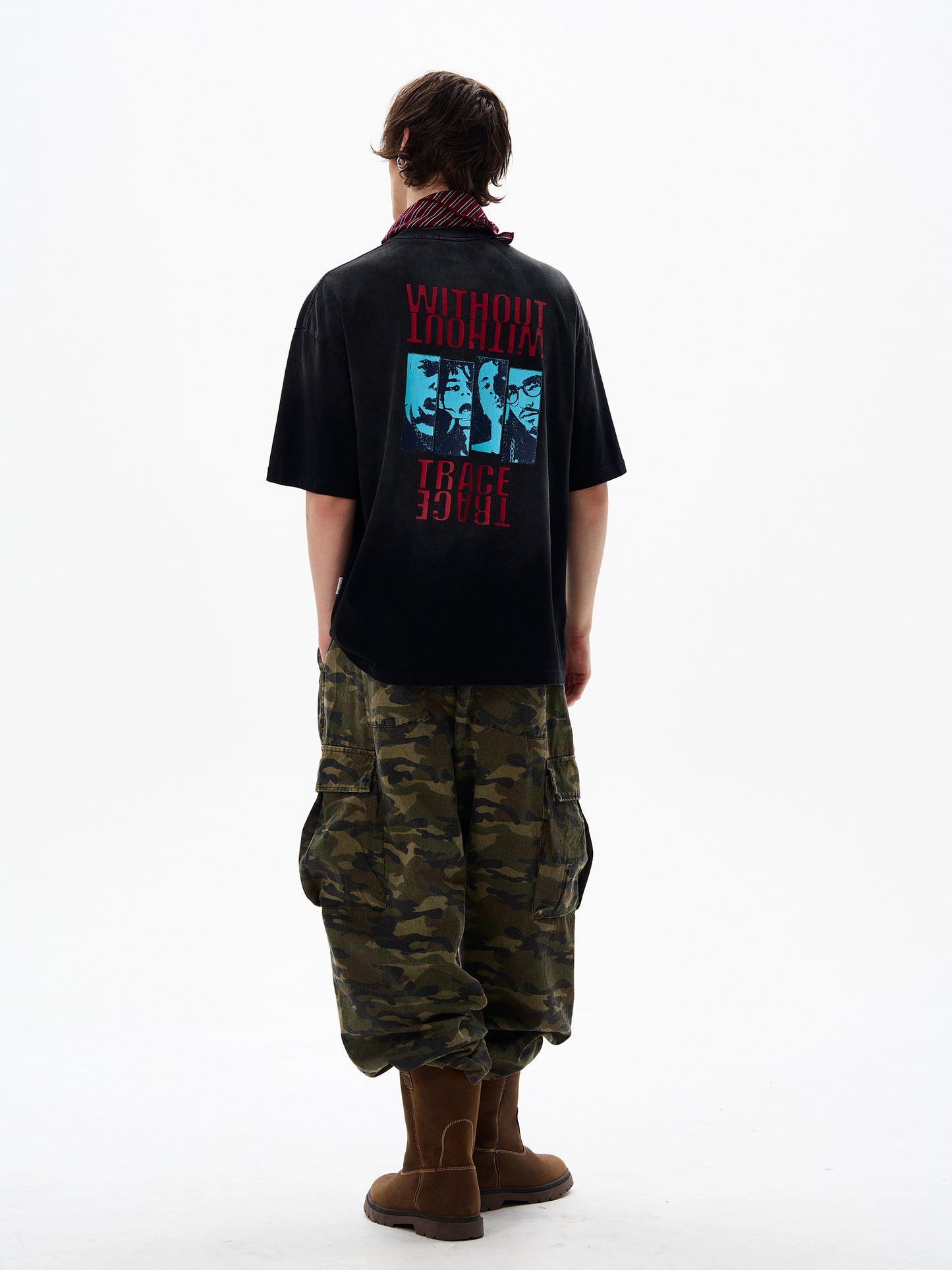 Portrait Print Short Sleeve T-Shirt WN19196